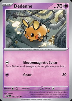 Surging Sparks Dedenne #87 card