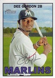 2016 Topps Heritage Base Set Dee Gordon #254 card