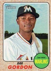 2017 Topps Heritage Base Set Dee Gordon #447 card