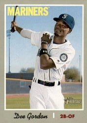 2019 Topps Heritage Base Set Dee Gordon #449 card