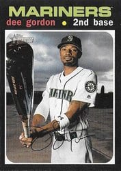 2020 Topps Heritage Base Set Dee Gordon #405 card