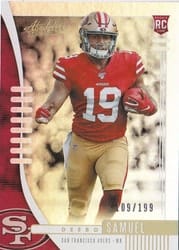 2019 Panini Absolute Base Set Deebo Samuel #111 card