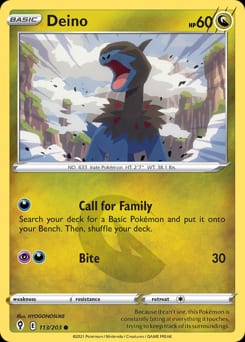 Evolving Skies Deino #113 card