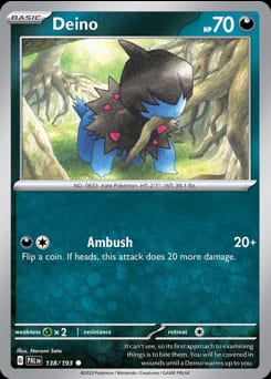 Paldea Evolved Deino #138 card