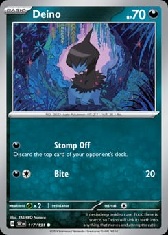 Surging Sparks Deino #117 card