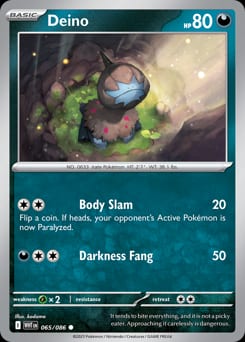 White Flare Deino #65 card
