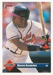 1993 Donruss Base Set Deion Sanders #158 card