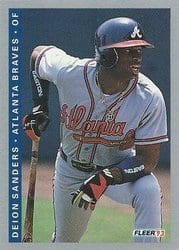 1993 Fleer Base Set Deion Sanders #13 card