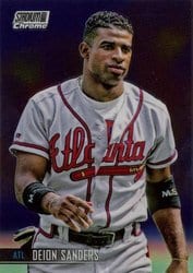 2021 Stadium Club Chrome Base Set Deion Sanders #392 card