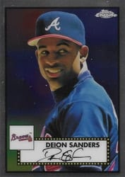 2021 Topps Chrome Platinum Anniversary Base Set Deion Sanders #320 card
