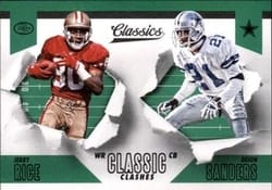 2018 Panini Classics Classic Clashes Deion Sanders / Jerry Rice #6 card