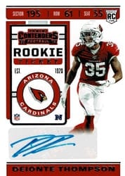 2019 Panini Contenders Base Set Deionte Thompson #281 card