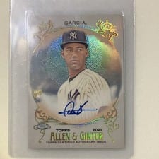 2021 Topps Allen & Ginter Chrome Autographs Deivi Garcia #AGA-DG card