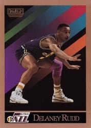 1990-91 SkyBox Base Set Delaney Rudd #283 card