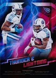 2018 Panini Playoff Thunder & Lightning Delanie Walker / Derrick Henry #19 card