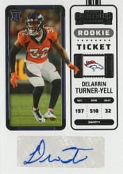 2022 Panini Contenders Base Set Delarrin Turner-Yell #222 card