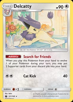 2018 Celestial Storm Delcatty #121 card