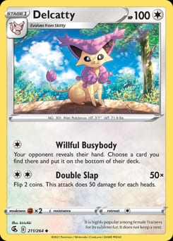 2021 Fusion Strike Delcatty #211 card