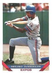 1993 Topps Base Set Delino DeShields #368 card