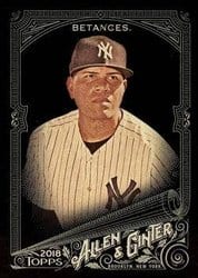 2018 Topps Allen & Ginter X Base Set Dellin Betances #128 card