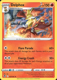 Silver Tempest Delphox #27 card