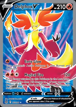 2022 Lost Origin Delphox V #173 card