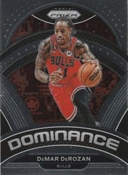 2022-23 Panini Prizm Dominance DeMar DeRozan #18 card