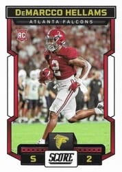 2023 Score Base Set DeMarcco Hellams #385 card