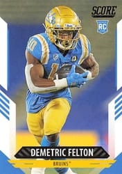 2021 Score Base Set Demetric Felton #319 card