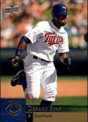 2009 Upper Deck Base Set Denard Span #743 card
