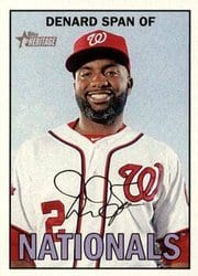 2016 Topps Heritage Base Set Denard Span #328 card