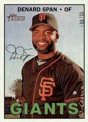 2016 Topps Heritage Base Set Denard Span #623 card