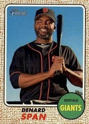 2017 Topps Heritage Base Set Denard Span #50 card
