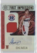 2020-21 Panini Illusions First Impressions Jersey Autographs Deni Avdija #FI-DAV card