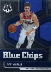 2020-21 Panini Mosaic Blue Chips Deni Avdija #3 card