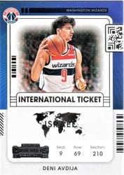 2021-22 Panini Contenders International Ticket Deni Avdija #19 card