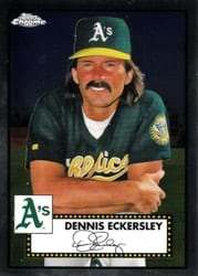 2021 Topps Chrome Platinum Anniversary Base Set Dennis Eckersley #532 card