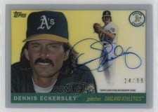 2022 Topps Clearly Authentic 1955 Reimagining Autographs Dennis Eckersley #55RA-DE card