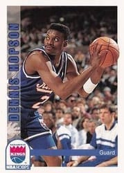 1992-93 Hoops Base Set Dennis Hopson #199 card