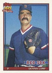 1991 Topps Base Set Dennis Lamp #14 card