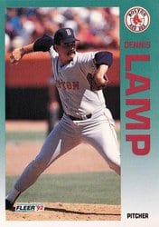 1992 Fleer Base Set Dennis Lamp #42 card