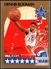 1990-91 Hoops Base Set Dennis Rodman #10 card