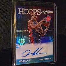 2019 Panini Hoops Premium Stock Hoops Ink Dennis Rodman #HI-DR1 card