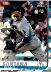 2019 Topps Chrome Sapphire Edition Base Set Dennis Santana #95 card