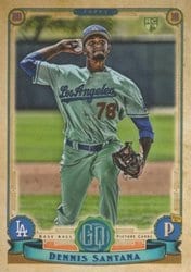2019 Topps Gypsy Queen Base Set Dennis Santana #159 card