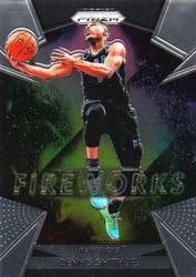 2018-19 Panini Prizm Fireworks Dennis Smith Jr. #1 card