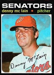 1971 Topps Base Set Denny McLain #750 card