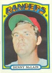1972 Topps Base Set Denny McLain #210 card
