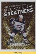 2025-26 Upper Deck Credentials Sparks of Greatness Denton Mateychuk #SG-21 card
