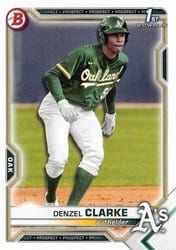 2021 Bowman Draft Base Set Denzel Clarke #BD-128 card